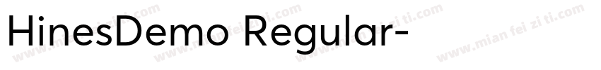 HinesDemo Regular字体转换